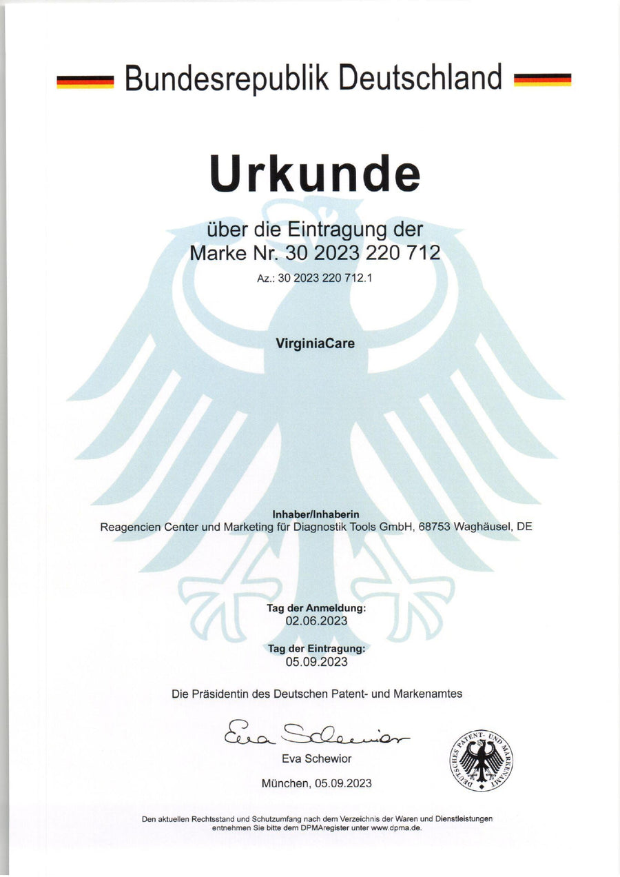 VirginiaCare registered trademark certificate