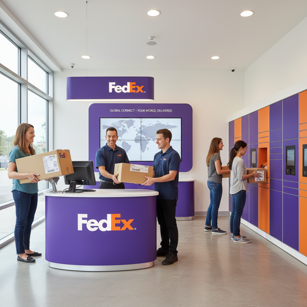 FedEx international delivery and pickup network